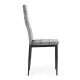 Set of 4 Velvet Dining Chairs ModernHome Tufted Backrest, grey