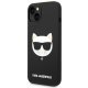 Karl Lagerfeld Silicone Choupette Head MagSafe Case for iPhone 14 Plus, Black