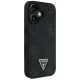 Guess Grained Hot Stamp Peony MagSafe Case for iPhone 16 - Black