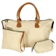 Multifunctional Stroller and Travel Bag Set with Pouches, Beige