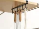 Under-Cabinet Kitchen Hanger with 6 Hooks, Black