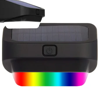 Garden Solar LED RGB Light for Stairs and Terraces with Dusk Sensor, Black