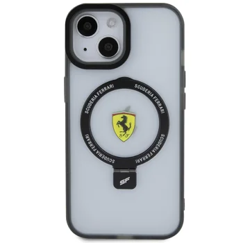 Ferrari iPhone 15 Plus / 14 Plus Case Ring Stand 2023 MagSafe, Transparent