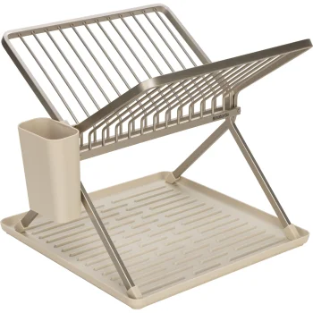 Brabantia SinkSide Foldable Dish Drying Rack, Soft Beige