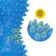 4Fizjo Double Spiky Massage Ball, Blue