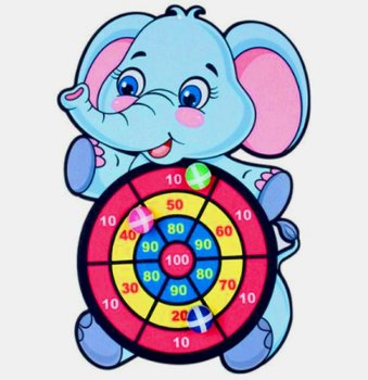 Safe kids’ dartboard game with velcro balls