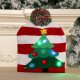Light Up Christmas Beanie Hat with LED Lights, Tree Pattern 2