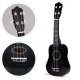 Koka ukelele bērniem ECOTOYS ar 4 neilona stīgām, Melna
