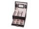 Large Jewelry Box Organizer with Key, Black
