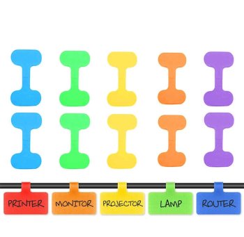 Kabeļu marķēšanas siksniņas, 10 gab., krāsainas