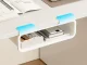 Under Desk Drawer Organizer - Self-Adhesive Slide-Out Tray, White/Clear