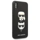 Karl Lagerfeld Saffiano Karl&Choupette Head Case for iPhone X/XS Black