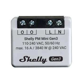 Shelly PM Mini Gen3 Wi-Fi/Bluetooth Energy Meter