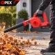 Cordless Leaf Blower OPEX TOOLS OPX28022 21V 150W with 2 Batteries and Collection Bag