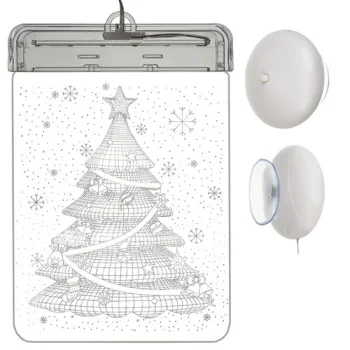 Malatec Christmas 3D LED Window Decoration, Christmas Tree