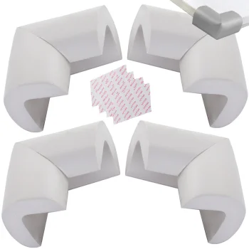 Soft Foam Furniture Corner Protectors, Grey, 4 pcs