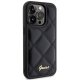 Guess Quilted Metal Logo case for iPhone 15 Pro - black