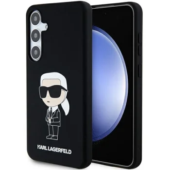 Karl Lagerfeld Samsung Galaxy S24 Case Silicone Ikonik, Black
