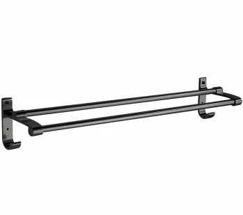 Wall-Mounted Towel Rack, Loft Style, Matte Black, 60 cm