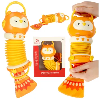 Children's Small Accordion Harmony Musical Instrument with lighting, owl
