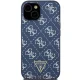 Guess iPhone 15 Plus / 14 Plus Case 4G Triangle Metal Logo, Blue