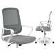 Sofotel Wizo Ergonomic Mesh Office Chair, grey-white