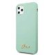 Guess Silicone Vintage Gold Logo Case for iPhone 11 Pro, Green