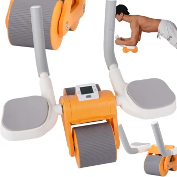 Double Ab Roller Wheel with Digital Counter for Core Workouts