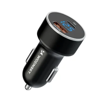 Wozinsky WDCCAC USB-C / USB-A 36W Car Charger - Black