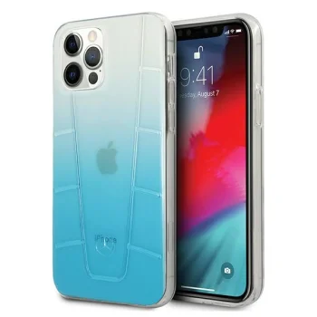 Mercedes iPhone 12 Pro Max Case Transparent Line, Blue