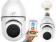 Light Bulb Security Camera WiFi PTZ 3MP E27 Wireless IP Cam LTC VISION