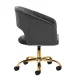 4Rico QS-OF212G Velvet Swivel Salon Chair, Grey
