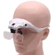 Headband Magnifying Glasses with LED Light DA351, White