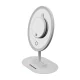 Humanas HS-ML03 Magnifying Makeup Mirror with LED Light and 5x Magnification, White