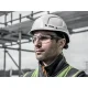 uvex i-works Safety Glasses, Clear Lenses, Anthracite/Blue