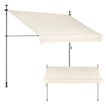 MultiGarden Retractable Balcony Awning 300x120 cm Waterproof, Beige