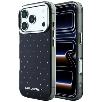 Karl Lagerfeld IML Rhinestones Allover Case for iPhone 17 Pro Max / 18 Pro Max - Black
