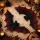 Halloween Bat Decoration, Set of 4, Brown-Black