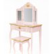Kids Vanity Set with Mirror and Stool for Girls, Pink