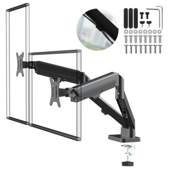 Maclean MC-134 Dual Monitor Desk Mount, 17"-32", 2-10kg, Black