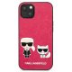 Apple iPhone 13 mini 5.4\" Karl Lagerfeld Ikonik Karl&Choupette Case Cover (KLHCP13SPCUSKCP), Fuchsia