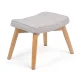Sofotel Norse Lounge Chair with Footstool, Light Grey