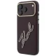 Karl Lagerfeld Smooth Big Resin Signature Logo Case for iPhone 18 Pro Max / 17 Pro Max, Burgundy