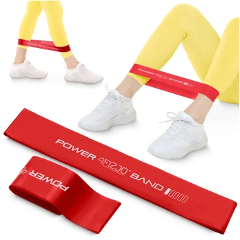 4Fizjo Mini Power Band Resistance Band, 0.4 mm, 1-3 kg, Red