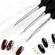Nail Art Detailer Brushes Set, 3 pcs, Black