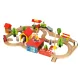 Wooden Train Track Set with City 69 Pieces