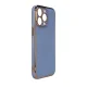 Case for iPhone 12 Pro Max Lighting Color Case, TPU Gel Cover, Blue with Gold Frame