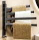 Towel Holder with Movable Arms, Black