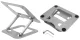 Hismart Foldable Steel Laptop and Tablet Stand, Silver/Gray