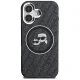 Karl Lagerfeld IML Glitter Karl & Choupette MagSafe Case for iPhone 16, Black